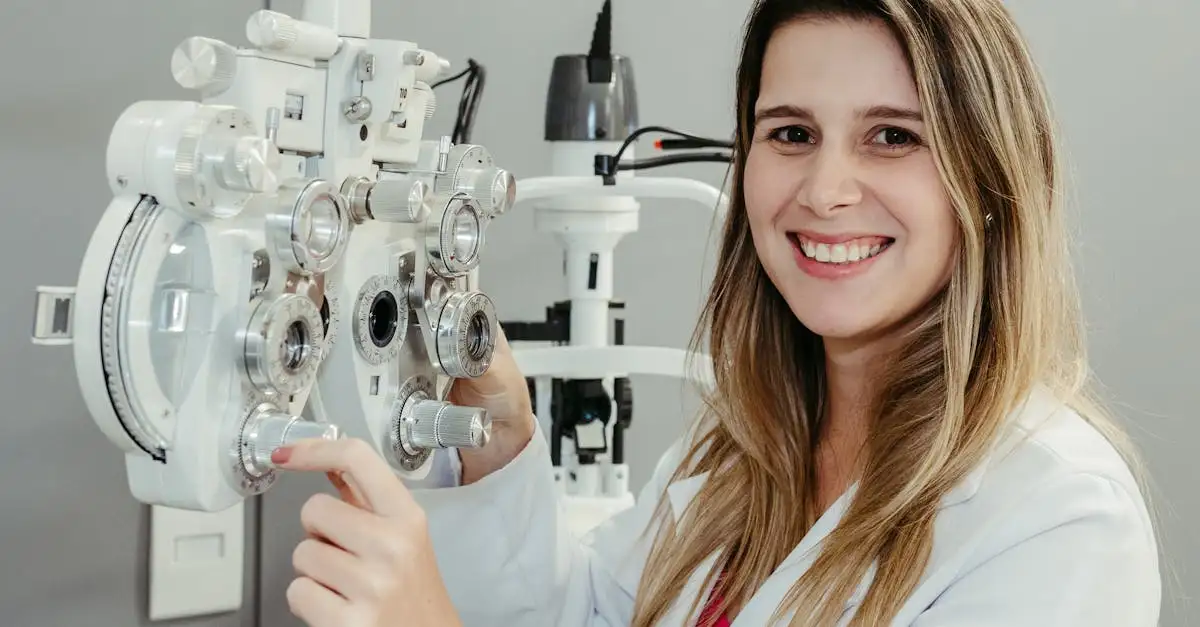 Opticien met optometrist voor professionele oogzorg